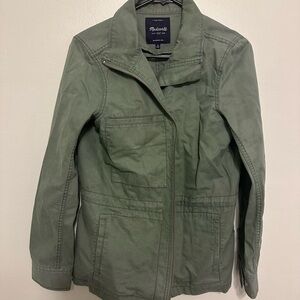 Madewell Green Utility Jacket with Collared Neckline